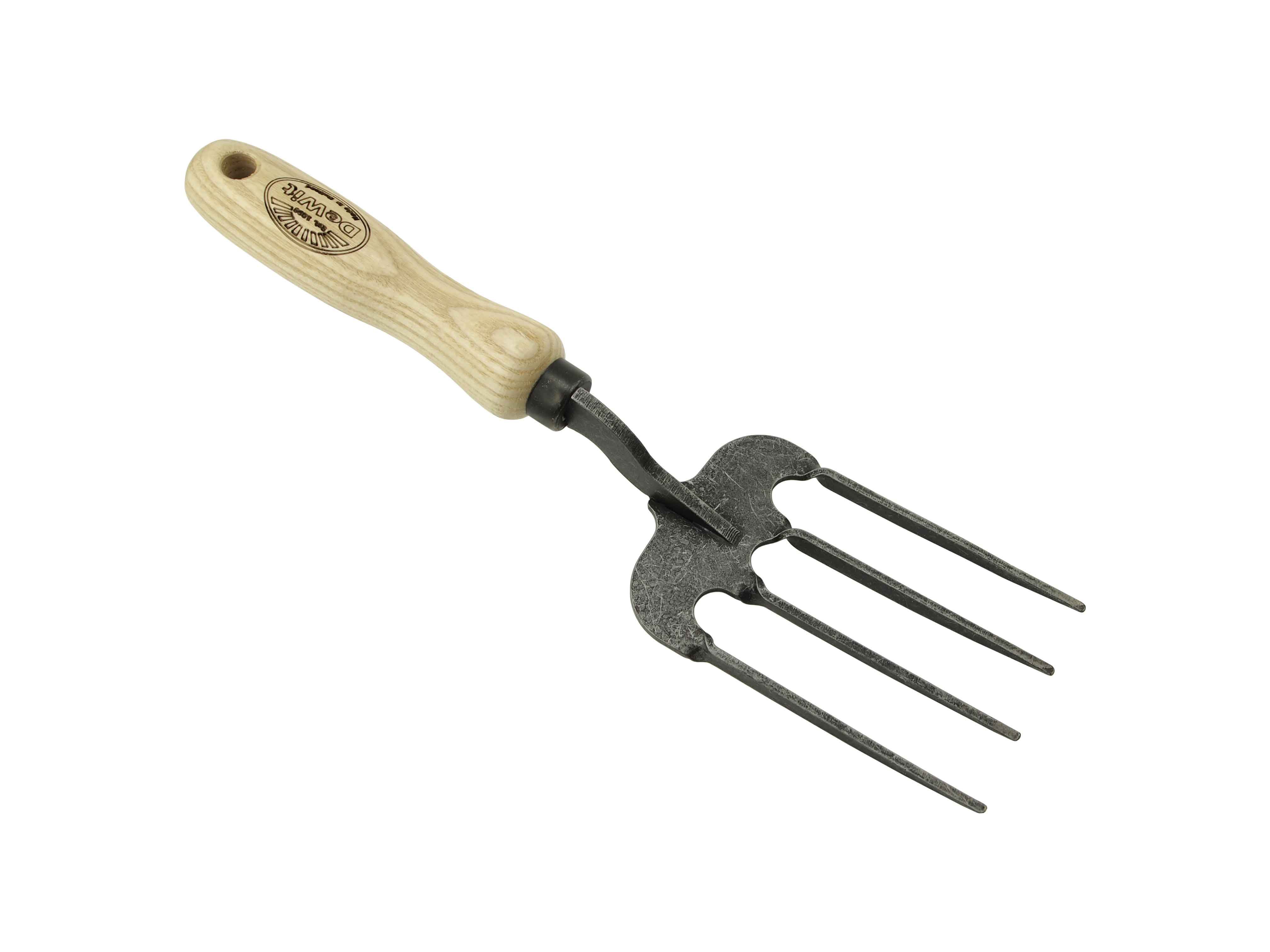 Weedfork with 4 twisted tines and 14cm handle